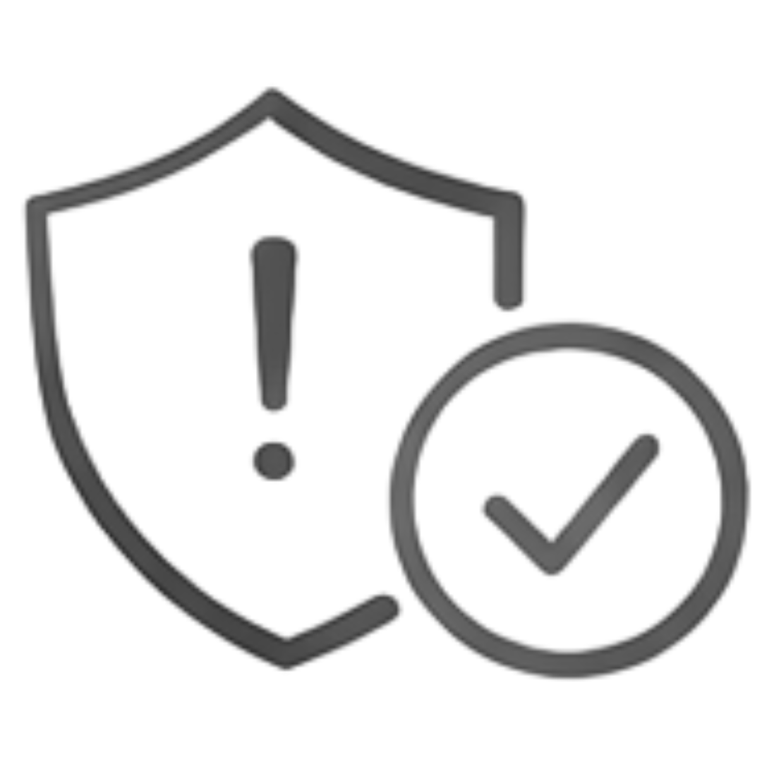 Shield icon representing reduced incidents.