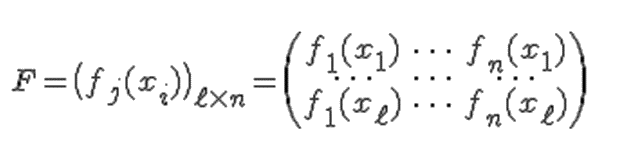 Initial data matrix illustration.